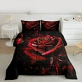 thumbnail image 2 of Homewish Valentine'S Day Theme Bedding Comforter Set,Romantic Red Rose Twin Comforter Sets,Chic Flower Floral Bedding Set For Adults,Ultra Soft Home Decor Reversible,2 Pieces, 2 of 8