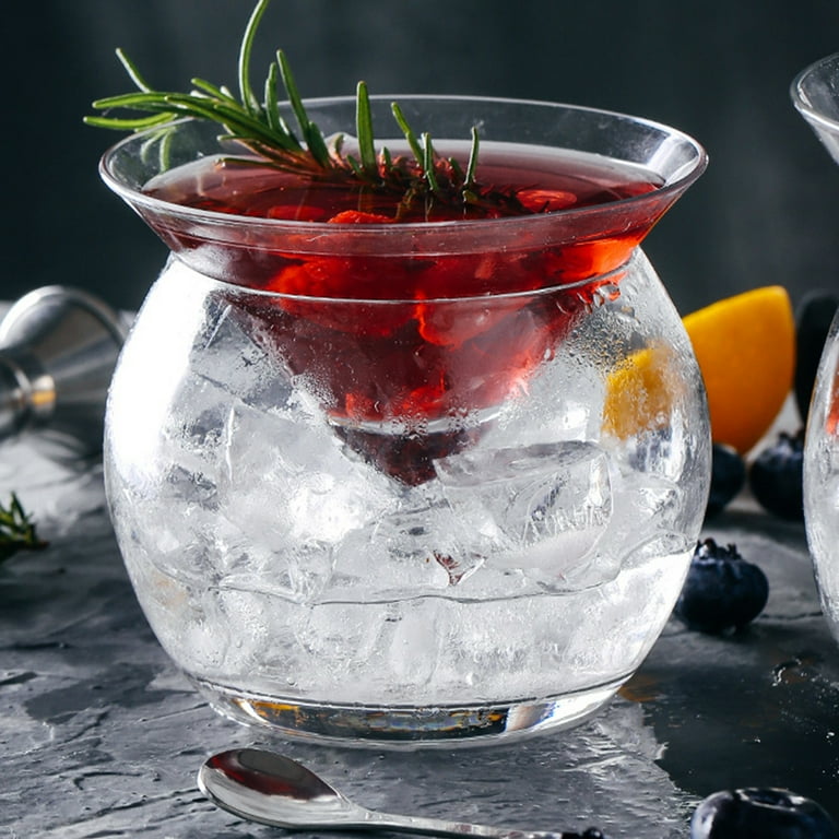 Molecular Mixology Interlayer for Triangle Cocktail Iced Crystal Wine Glass  Cone Martini Globular Set Bartender Special Drinking Cup - Walmart.com
