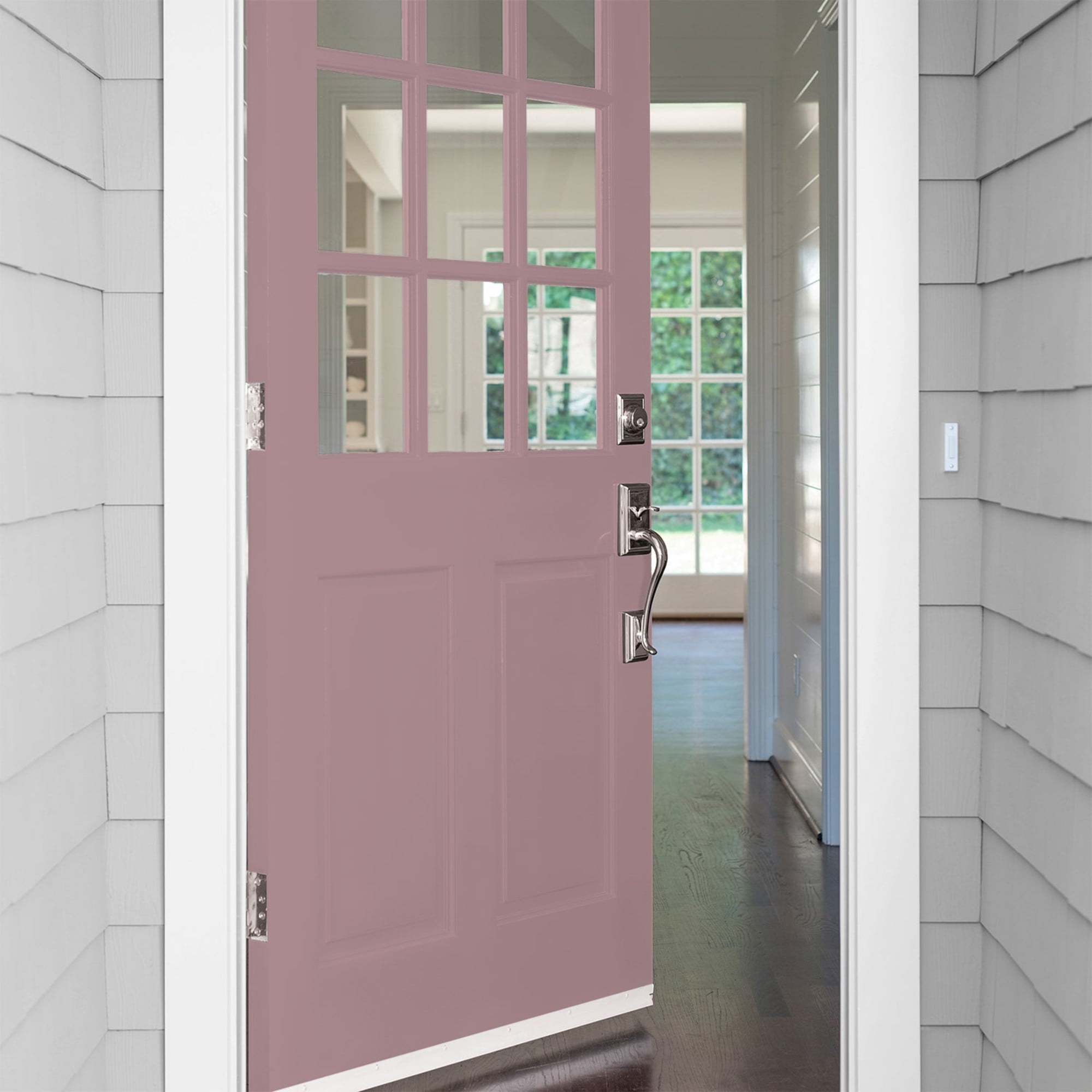 Glidden HEP Coffee Rose / Purple Satin Exterior Paint with Primer, 1 Quart