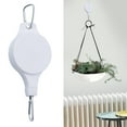 thumbnail image 6 of Plant Pulley Plant Hook, Pulley reach Adjustable Birds Feeder, Retractable Plant Hanger, Flower Basket Hook Hanger for Patio, Garage Indoor White, 6 of 9