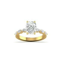 Jewelerix Oval Cut Ring Plated White/Yellow/Rose Gold Moissanite Diamond Engagement Ring 1.50 CT Attractive Mother's Day Surprise Gift