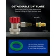 thumbnail image 4 of SURJDE Adjustable R134A Adapter Fittings Quick Coupler High Low AC Freon Manifold Gauge Hose Conversion kit, 1/4" SAE HVAC, 4 of 7