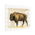 thumbnail image 2 of Grace Popp 'Bison Watercolor Sketch II' Wood Slat Art 18x22, 2 of 5
