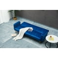 thumbnail image 5 of Modern Velvet Three-Seater Sofa 220cm with Golden Metal Legs, 5 of 24