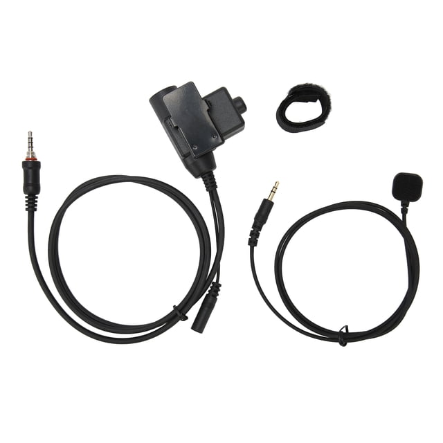 Adaptador PTT con clip trasero. Adaptador de auriculares de radio portátil Push-to-Talk para Vertex VX-6R VX-7R.