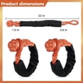 thumbnail image 4 of Synthetic Shackle, 2 Pcs 1/2 x 22in Soft Shackles Recovery Kit for Kinetic Rope & Tow Strap, 38000lbs Breaking Strength, Quick-Release Winch Rope Tow Shackle Recovery Gear for Trucks Boats Towing, 4 of 6