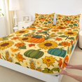 thumbnail image 4 of Manfei Thanksgiving Print Bed Sheets,Skeleton With Roses Full Size Sheets,4 Pieces,1 Flat Sheet,1 Fitted Sheet and 2 Pillowcases, 4 of 6