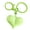 Green, variant on Sturdy Acrylic Heart Keychain in Assorted Candy Hues for Keys and Bags
