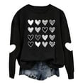 thumbnail image 5 of yievot Women Valentine's Day Sweatshirts Heart Graphic Crew Neck Pullover Long Sleeve Casual Shirts Tops, 5 of 9