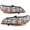 Chrome Amber, variant on For 1998-2002 Honda Accord Black Amber Corner Headlights Assembly Pair