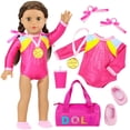 thumbnail image 1 of Conjunto de ropa de gimnasia K.T. Fancy, muñeca de 18 pulgadas con accesorios, 1 of 8