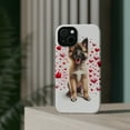 thumbnail image 4 of DistinctInk Tough Case for Apple iPhone 14 PLUS (6.7" Screen), Compatible with MagSafe Charging - Valentine's Day Belgian Sheepdog Puppy, 4 of 6