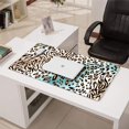 thumbnail image 3 of Long Mouse Pads for Desk,Leopard and Tiger Pattern Desk Mats on Top Of Desks, Desk Mouse Pad Extra Large with 3mm Non-Slip Base and Stitched Edge for Gaming,Office,Work,Home 31.5"x15.7", 3 of 6