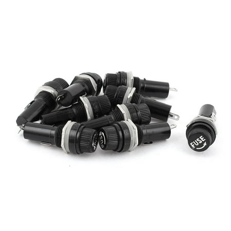 Gang Fuse Panel - Unique Bargains AC125V/15A 250V/10A Panel Mounted Fuse Holder 9pcs for 6mm x 30mm Fuses