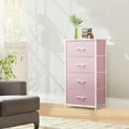 thumbnail image 5 of Dextrus 4 Drawer storage Dresser Fabric Chest of Drawers Sturdy Steel Frame Furniture Storage Organizer for Living Room,Bedroom,Hallway Pink, 5 of 6