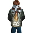 thumbnail image 2 of Kids Choo Choo Charles Pullover Hoodie Realistic 3d Print Graphic Hooded Sweatshirts With Drawstring, 2 of 8
