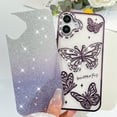 thumbnail image 3 of OOK for iPhone 16 Plus Case, Cute 3D Diamond Butterfly Pattern Luxury Slim Plating Bling Glitter Protective Phone Case with Screen Protector for Girls Women, Purple, 3 of 6