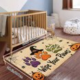 thumbnail image 3 of Halloween Paw Prints Design Soft Small Velvet Area Rugs Non Slip Indoor Floor Carpet for Living Room Bedroom Decor, 3 of 5