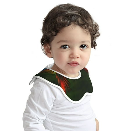

Haiem ROMASA Muslin Baby Bibs Cotton Baby Bandana Drool Bibs for Child Absorbent Newborns Infant Burp Cloths for Teething Drooling(Hybrid Parrot in the Forest )