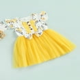 thumbnail image 3 of Girls Sweet Style Dress  Mesh Splicing Fly Sleeve Princess Skirt, 3 of 9