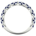 thumbnail image 5 of 3.13 ctw Wedding Band for Women - 18K White Gold Simulated Tanzanite Stackable Eternity Ring, 5 of 6
