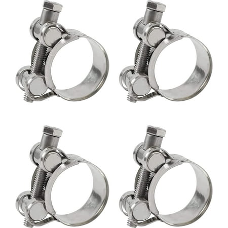 

CCJR 4 Pack 1 Inch T-Bolt Hose Clamps Working Range 26mm-28mm for 1 Inch Hose ID Heavy Duty Hose Clamps Stainless Steel Pack of 4 1 Clamp Range 26-28mm (1.02 -1.1 )