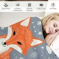 thumbnail image 3 of ONETECH  Fox Blanket for Girls Boys, Cute Fox Pattern Throw Blankets for Kids, Warm Fox Themed Bedding Blanket, Fox Gifts for Fox Lovers, Soft Plush Flannel Blanket for Couch Baby, 3 of 6