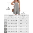 thumbnail image 3 of Chiclily Women's Casual Overalls Shorts, Loose Button Adjustable Straps Jumpsuits with Pockets, Navy Blue Summer Boho Wide Leg RompersSize 2XL, 3 of 7