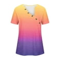 thumbnail image 2 of gbyLJF Womens Short Sleeve Dressy Tops Womens Gym Tops Short Sleeve Summer Shirts For Women Y2K Shirts Yellow S, 2 of 5