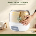 thumbnail image 6 of YIYIBYUS 360° Rotating Grain Dispenser 6-Grid Rice Storage Box Dry Grain Sealed Container Tank Dried Food Dispensers for Grains, Rice, Beans, Coffee Beans, 6 of 11