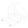 thumbnail image 6 of CLEARANCE! Metal House Bed With Trundle, Twin Size House Bed White, 6 of 9