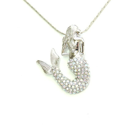 Gorgeous Crystal Mermaid Pendant Necklace