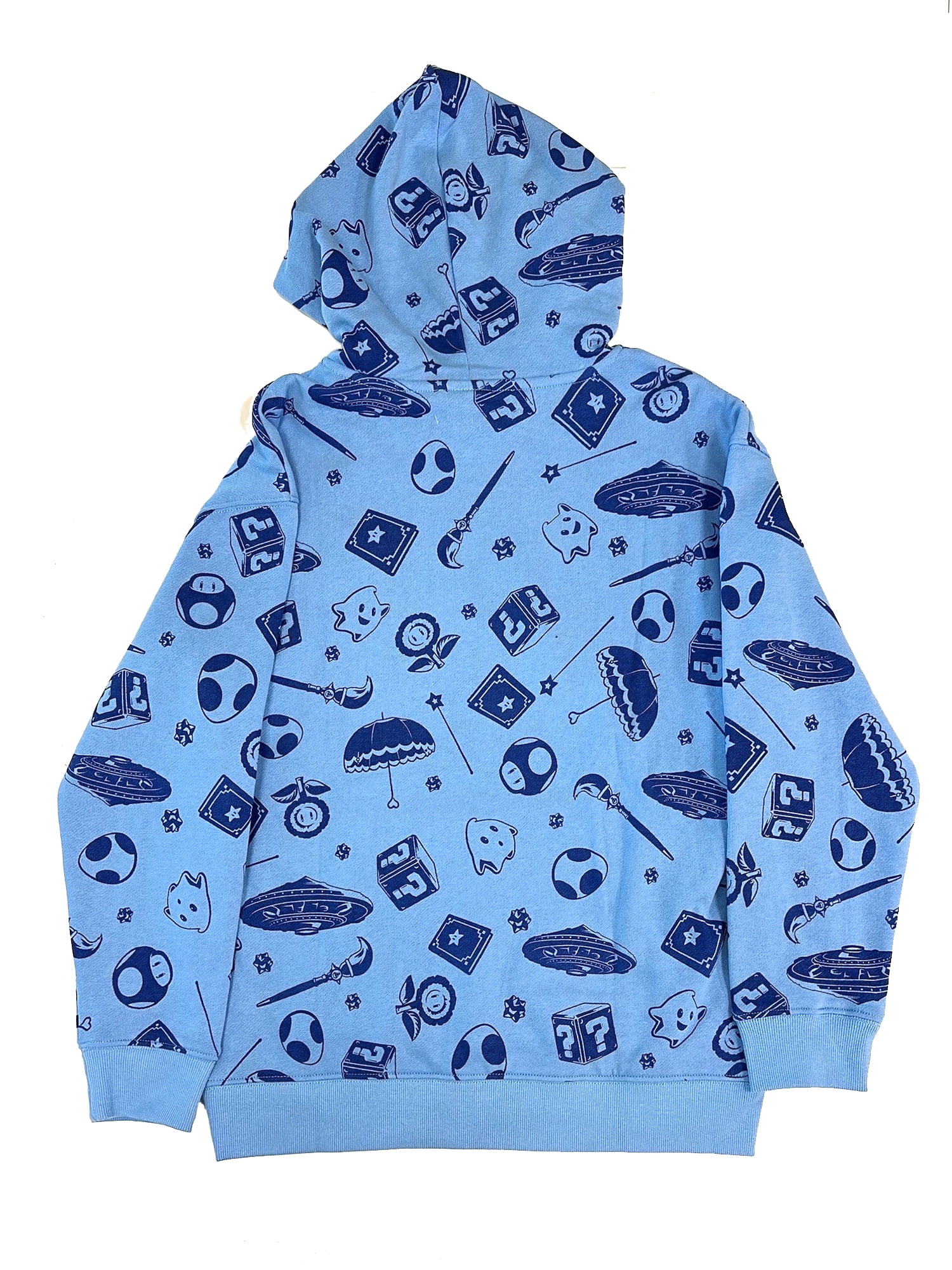 The Super Mario Galaxy, Boys' Light Blue Graphic Hoodie, Sizes 4-18