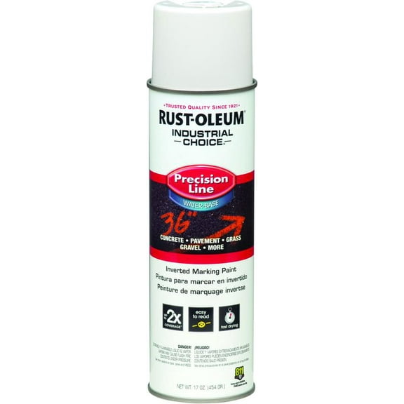 Rust-Oleum 203039 Industrial Choice White Precision Line Marking 17 Ounce,1 Each