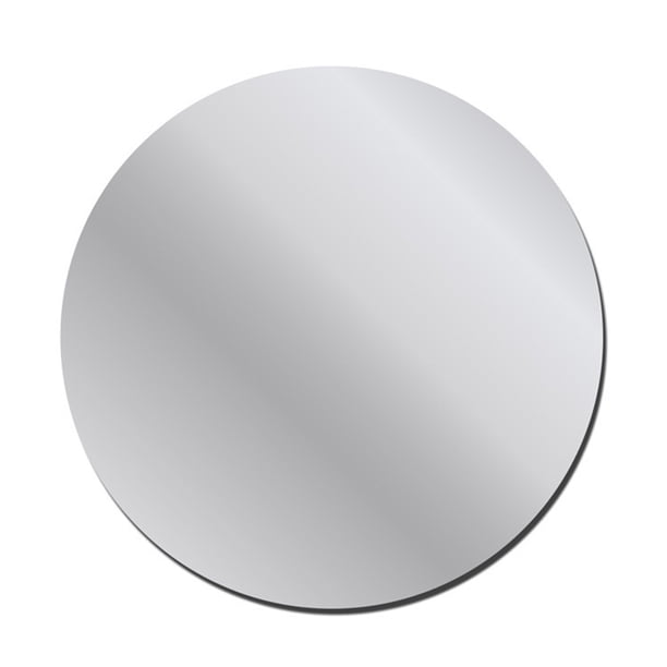 Adhesivo de pared con espejo 3D redondo, decoración Mural acrílica para el hogar y la habitación (plata, 20cm)
