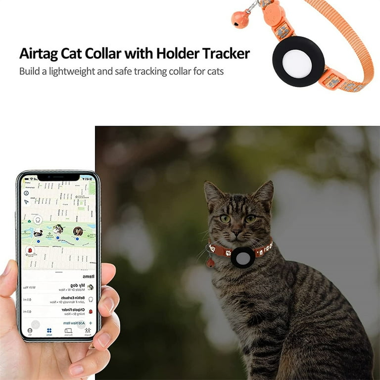 for Airtag Cat Collar for Air tag Cat Collar with Bell and Safety