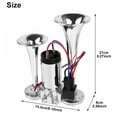 thumbnail image 5 of 600DB 12V Dual Trumpets Super Loud Car Electric Horn Truck Boat Train Speaker, 5 of 11