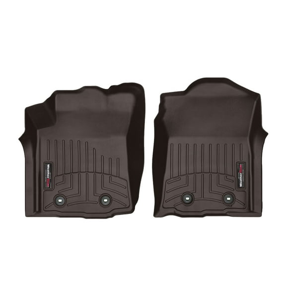 WeatherTech Custom Fit FloorLiners compatible with 2018-2023 Toyota Tacoma - 1st Row (Driver & Passenger), Cocoa