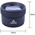 thumbnail image 3 of Magnifying Glass 30X Optics Loupes Magnifier Loop Portable Handheld Pocket Jewelry Loupe Desktop Reading Magnifier Lens for Jeweler Coins Stamps Map Craft, 3 of 7
