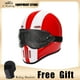 thumbnail image 3 of TT&COCASCOS CASCO DE MOTOCICLETA INTEGRAL RETRO CASCO LIGEROS DE FIBRA DE VIDRIO CASCO ABIERTO PARA MOTOCICLETA, 3 of 5