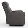 thumbnail image 6 of Noble House Gideon Oversize Microfiber 2 Seater Recliner, Slate and Black, 6 of 13