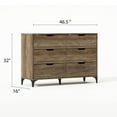 thumbnail image 5 of GALANO Lilay 6-Drawer Dresser (31.7 in. H x 46.5 in. W x 15.7 in. D) Knotty Oak, 5 of 5
