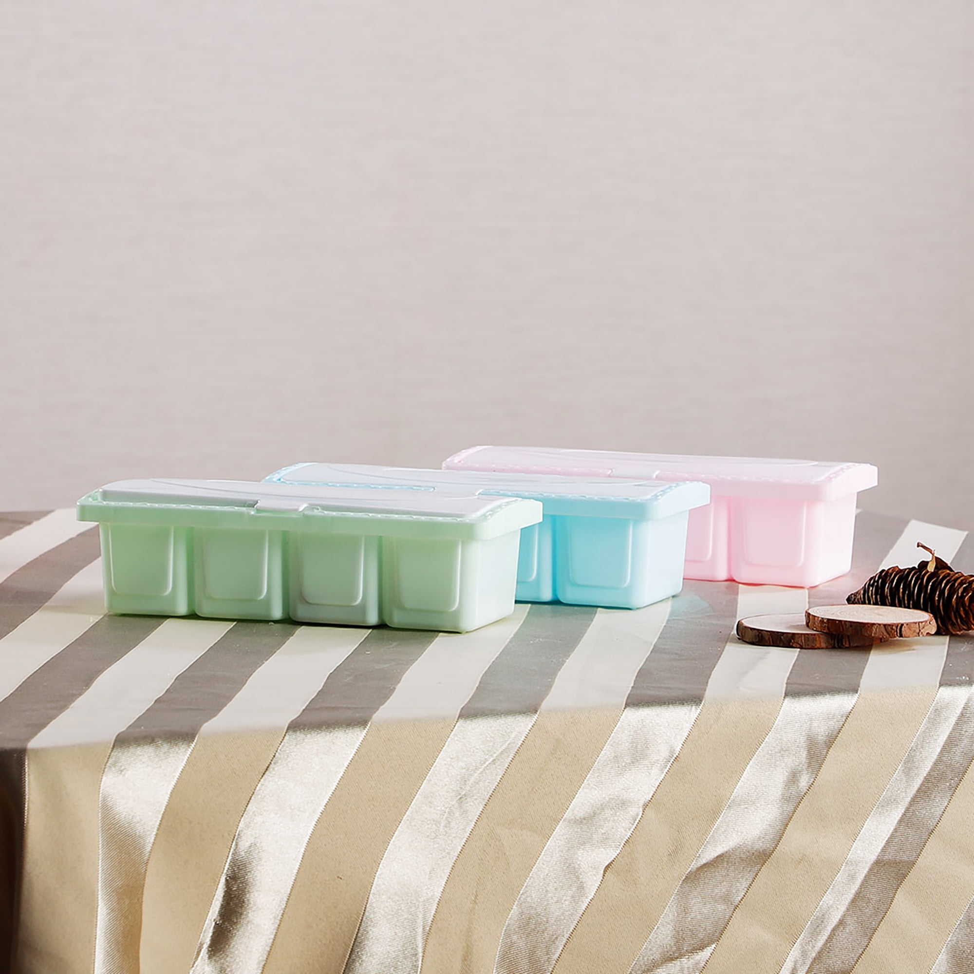 Plastic Condiment Container with Lid Kitchen Sugar Flour Fresh Storage