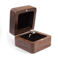 thumbnail image 1 of Caja De Madera Nogal Para Un Anillos De Boda O Compromiso CAFE NEGRO, 1 of 5