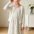 thumbnail image 2 of Gubotare Baby Girl Cardigan Sweaters Girls Casual Open Front Long Sleeve Cardigan Pocket Fashion Sweater Outwear 18 24 Months (White,18-24 Months), 2 of 9