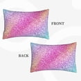 thumbnail image 2 of Uemuo Fun Rainbow Pink Print Throw Pillow Case – Cozy & Soft Cushion Cover, Hypoallergenic Pillow Case for Sleeping, Perfect for Women with Envelope Closure-20"x30", 2 of 6