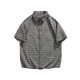 thumbnail image 1 of Mens Manga Corta Botón Abajo Camisas con Bolsillo, Moda Retro Turndown Cuello Blusa para Casual Y Diario, 1 of 4