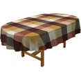 thumbnail image 2 of Oval Tablecloth, Waterproof Plaid Oval Table Cloth 60x120 Inch Washable Fabric Fall Christmas Table Cover for Kithchen Dining Decor, 2 of 6