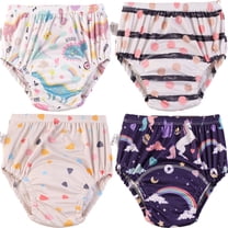 Baby 4 Packs Potty Training Pants Cotton Absorbent Training Underwear for Toddler Boy and Girls 0T-3T