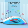 thumbnail image 6 of LexonElec M8 LED Gaming Mouse,Ergonomic Ultra-Lightweight Honeycomb Shell,Custom Tri-Color Design,Chroma RGB Backlit,7 Programmable Buttons 6400 DPI,Computer Mice for PS4,Xbox,Laptop,PC Gamers, 6 of 8